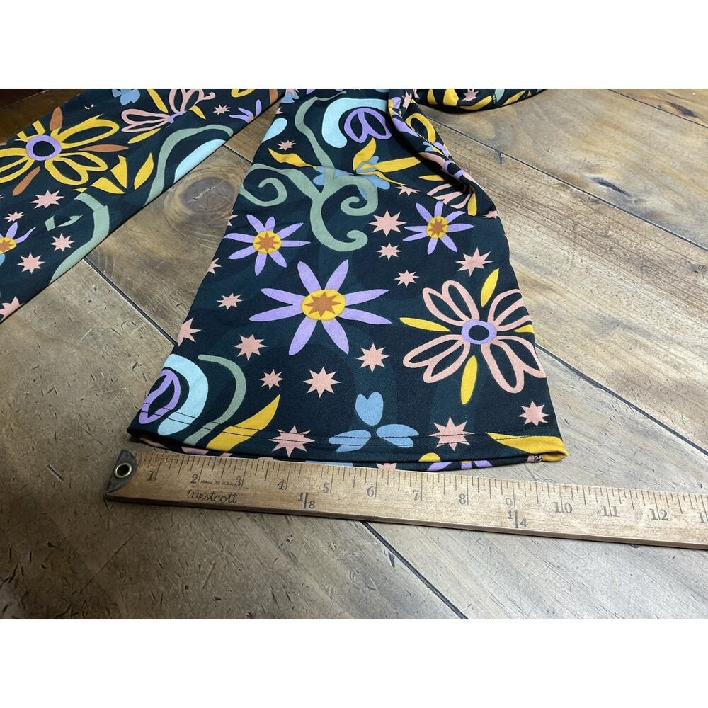 NWT POP Fit XL High Rise Flora Bootcut Pull On Leggings / Pants Multicolor - Picture 8 of 9